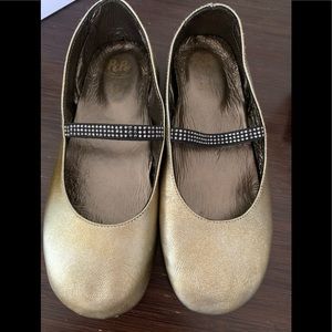 Girls Pepe soft leather flats size 33